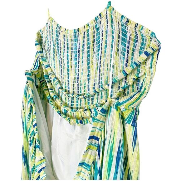 NWT Davi & Dani Women’s Blue Green Caribbean Vibes Maxi Dress Size 2XL Vacation - Picture 6 of 12